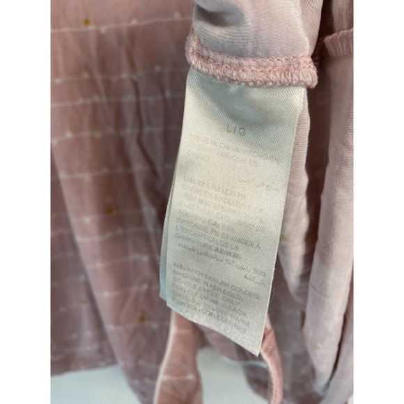 Soma‎ women's large pink striped long sleeve pajama button up shirt loungewear - Picture 4 of 5